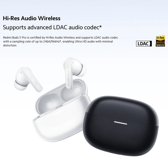 Original Xiaomi Redmi Buds 5 Pro Wireless Bluetooth Earphone (White)