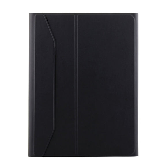 1130B Detachable Bluetooth 3.0 ABS Brushed Texture Keyboard + Lambskin Texture Leather Tablet Case for iPad Pro 11 inch (2018), with Three-gear Adjustment / Magnetic / Sleep Function(Black)
