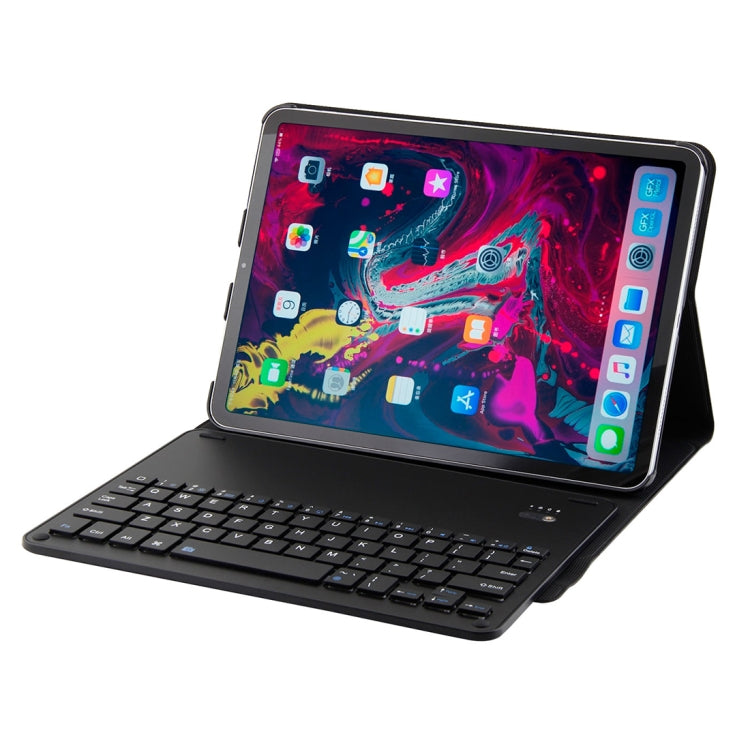 1139B Detachable Bluetooth 3.0 Aluminum Alloy Keyboard + Lambskin Texture Leather Tablet Case for iPad Pro 11 inch (2018), with Three-gear Adjustment / Magnetic / Sleep Function (Black) - For iPad Pro by PMC TechLife | Online Shopping South Africa | PMC TechLife