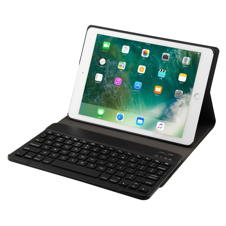 FT-1030 Bluetooth 3.0 ABS Brushed Texture Keyboard + Skin Texture Leather Tablet Case for iPad Air / Air 2 / iPad Pro 9.7 inch, with Three-gear Angle Adjustment / Magnetic / Sleep Function (Black)