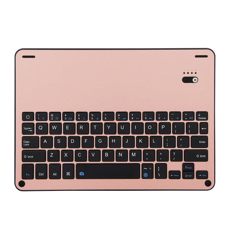FT-1038B Detachable Bluetooth 3.0 Aluminum Alloy Keyboard + Lambskin Texture Leather Tablet Case for iPad Air / Air 2 / iPad Pro 9.7 inch, with Water Repellent / Three-gear Angle Adjustment / Magnetic / Sleep Function (Pink)