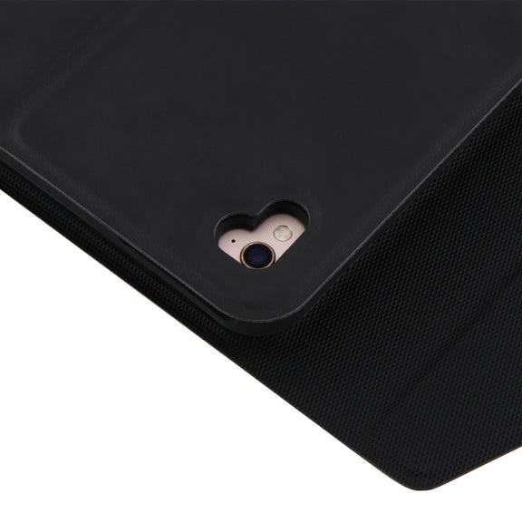 FT-1038E Detachable Bluetooth 3.0 Aluminum Alloy Keyboard + Lambskin Texture Leather Tablet Case for iPad Air / Air 2 / iPad Pro 9.7 inch, with Pen Slot / Water Repellent / Three-gear Angle Adjustment / Magnetic / Sleep Function (Black)