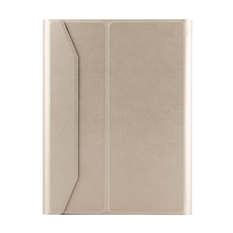 FT-1038E Detachable Bluetooth 3.0 Aluminum Alloy Keyboard + Lambskin Texture Leather Tablet Case for iPad Air / Air 2 / iPad Pro 9.7 inch, with Pen Slot / Water Repellent / Three-gear Angle Adjustment / Magnetic / Sleep Function (Gold) - For iPad Pro by PMC TechLife | Online Shopping South Africa | PMC TechLife