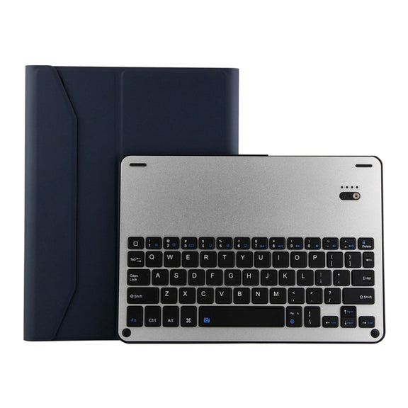 FT-1038E Detachable Bluetooth 3.0 Aluminum Alloy Keyboard + Lambskin Texture Leather Tablet Case for iPad Air / Air 2 / iPad Pro 9.7 inch, with Pen Slot / Water Repellent / Three-gear Angle Adjustment / Magnetic / Sleep Function (Blue)