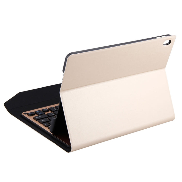 FT-1039B Detachable Bluetooth 3.0 Aluminum Alloy Keyboard + Lambskin Texture Leather Tablet Case for iPad Pro 10.5 inch / iPad Air (2019), with Water Repellent / Three-gear Angle Adjustment / Magnetic / Sleep Function (Gold) - For iPad Pro by PMC TechLife | Online Shopping South Africa | PMC TechLife