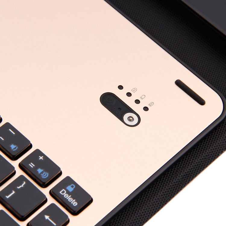 FT-1039B Detachable Bluetooth 3.0 Aluminum Alloy Keyboard + Lambskin Texture Leather Tablet Case for iPad Pro 10.5 inch / iPad Air (2019), with Water Repellent / Three-gear Angle Adjustment / Magnetic / Sleep Function (Gold) - For iPad Pro by PMC TechLife | Online Shopping South Africa | PMC TechLife