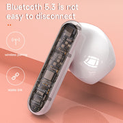 HXSJ Air-S28 TWS Bluetooth 5.3 True Wireless HiFi Stereo Make-up Mirror Earphones with Charging Case (White)