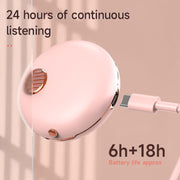 HXSJ Air-S28 TWS Bluetooth 5.3 True Wireless HiFi Stereo Make-up Mirror Earphones with Charging Case (White)