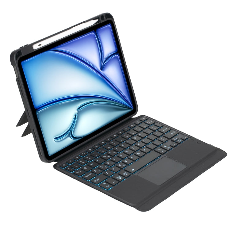 T11B-AS Detachable Rotating Backlit Touch Bluetooth Keyboard Case For iPad Air 11 2025 / Air 11 2024 / Air 5 / Air 4 10.9 / Pro 11 2022 2021 2020 2018 - For iPad Pro by PMC TechLife | Online Shopping South Africa | PMC TechLife | Buy Now Pay Later Mobicred