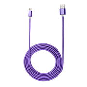 2m Woven Style Metal Head 84 Cores 8 Pin to USB 2.0 Data / Charger Cable(Purple)