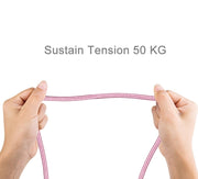 1m Woven Style Metal Head 84 Cores 8 Pin to USB 2.0 Data / Charger Cable(Rose Gold)