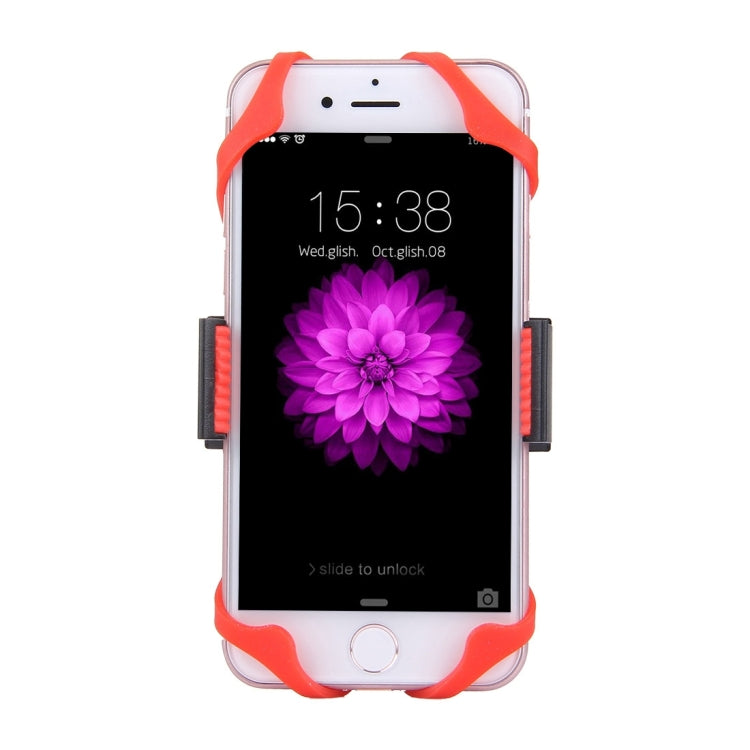 360 Degree Rotation Bicycle Phone Holder with Flexible Stretching Clip for iPhone 7 & 7 Plus / iPhone 6 & 6 Plus / iPhone 5 & 5C & 5s(Red) - Holders by PMC TechLife | Online Shopping South Africa | PMC TechLife | Buy Now Pay Later Mobicred
