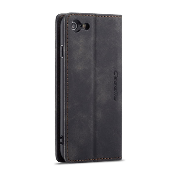 CaseMe-013 Multifunctional Retro Frosted Horizontal Flip Leather Case for iPhone 6 / 6s, with Card Slot & Holder & Wallet(Black)
