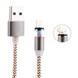 360 Degree Rotation 8 Pin to USB 2.0 Weave Style Magnetic Charging Cable with LED Indicator, Cable Length: 1m(Gold) - Charging Cable & Head by PMC TechLife | Online Shopping South Africa | PMC TechLife | Buy Now Pay Later Mobicred