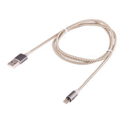 360 Degree Rotation 8 Pin to USB 2.0 Weave Style Magnetic Charging Cable with LED Indicator, Cable Length: 1m(Gold)
