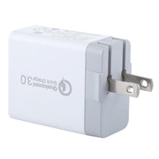 3 USB Ports (3A + 2.4A + 2.4A) Quick Charger QC 3.0 Travel Charger, US Plug, For iPhone, iPad, Samsung, HTC, Sony, Nokia, LG and other Smartphones