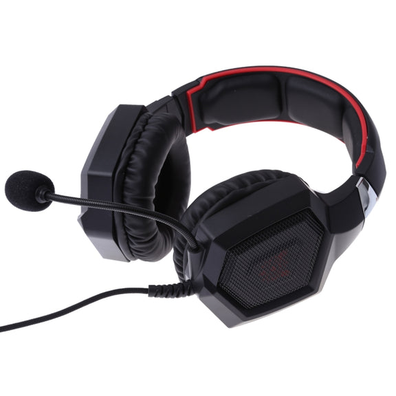 ONIKUMA K8 Over Ear Bass Stereo Surround Gaming Headphone with Microphone & LED Lights(Red)