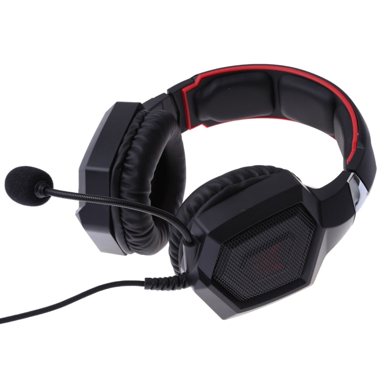 ONIKUMA K8 Over Ear Bass Stereo Surround Gaming Headphone with Microphone & LED Lights(Red)