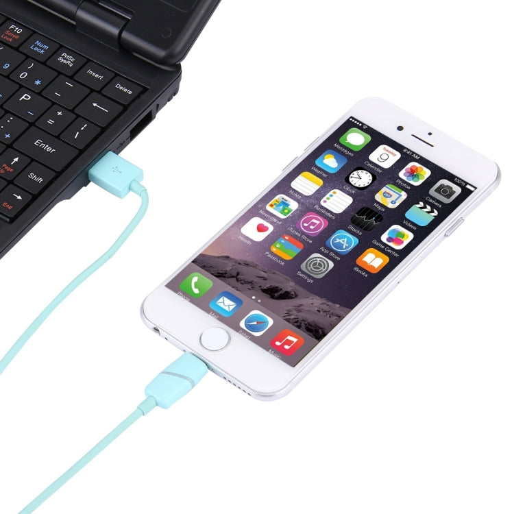 1m Circular Bobbin Gift Box Style 8 Pin to USB Data Sync Cable with Indicator for iPhone, iPad(Blue) - free shipping - PMC Jewellery - Order now!