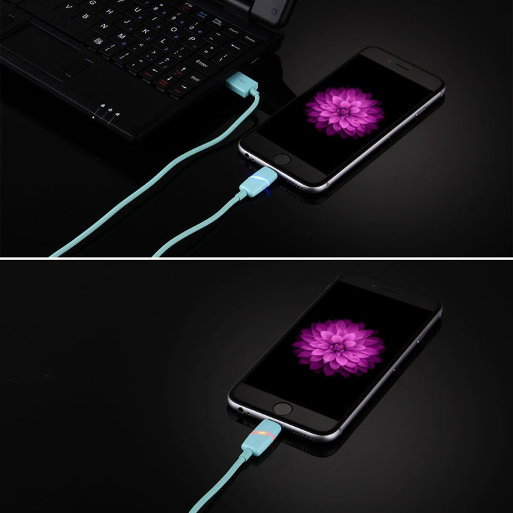 1m Circular Bobbin Gift Box Style 8 Pin to USB Data Sync Cable with Indicator for iPhone, iPad(Blue) - free shipping - PMC Jewellery - Order now!