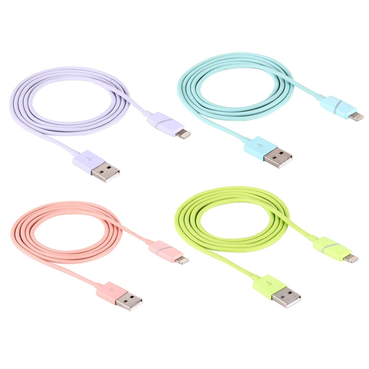 1m Circular Bobbin Gift Box Style 8 Pin to USB Data Sync Cable with Indicator for iPhone, iPad(Blue)