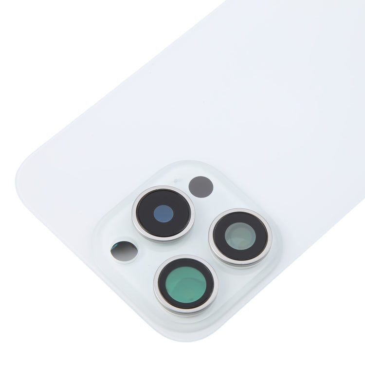 For iPhone 16 Pro Max Original Glass Battery Back Cover with Camera Lens Cover(White) - Back Cover by PMC Jewellery | Online Shopping South Africa | PMC Jewellery | Buy Now Pay Later Mobicred