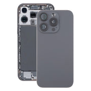 For iPhone 16 Pro Max Original Glass Battery Back Cover with Camera Lens Cover + MagSafe Magnet(Black)