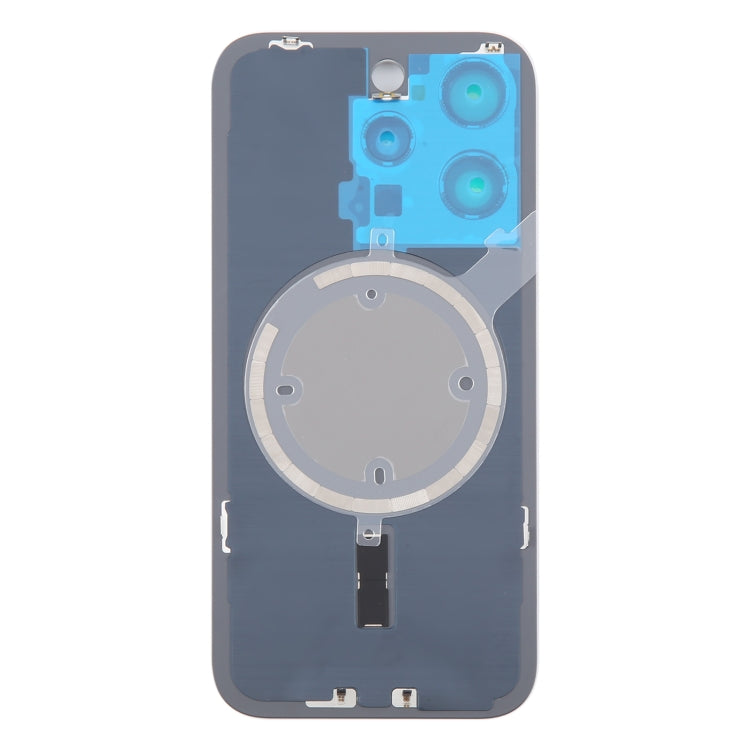 For iPhone 16 Pro Max Original Glass Battery Back Cover with Camera Lens Cover + MagSafe Magnet(Black)