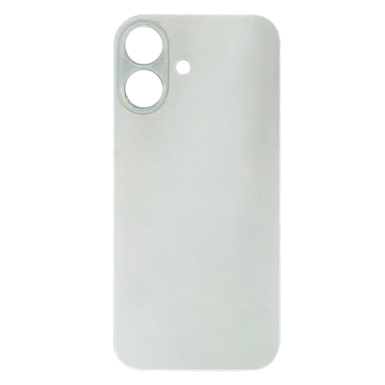 For iPhone 16 Plus Easy Replacement Big Camera Hole Glass Back Battery Cover(White)