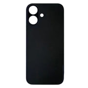 For iPhone 16 Easy Replacement Big Camera Hole Glass Back Battery Cover(Black)