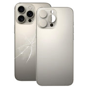 For iPhone 16 Pro Easy Replacement Big Camera Hole Glass Back Battery Cover(Titanium)
