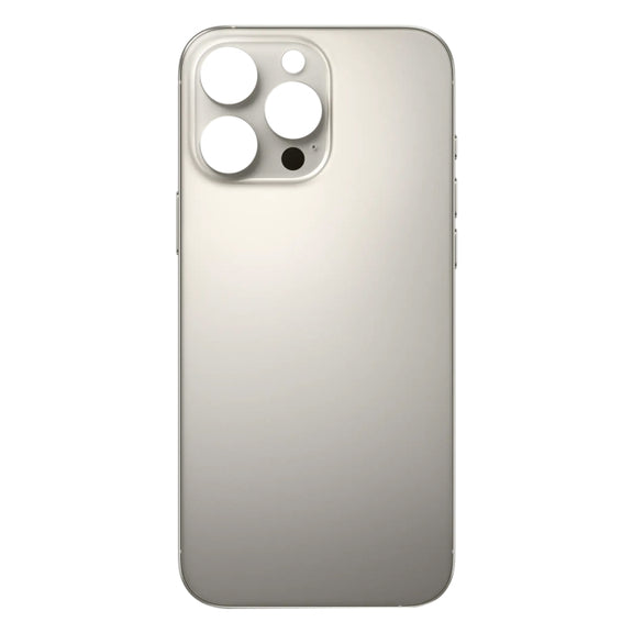 For iPhone 16 Pro Easy Replacement Big Camera Hole Glass Back Battery Cover(Titanium)