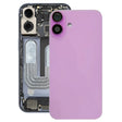 For iPhone 16 Battery Back Cover with Camera Lens Cover(Pink) -  by PMC TechLife | Online Shopping South Africa | PMC TechLife | Buy Now Pay Later Mobicred