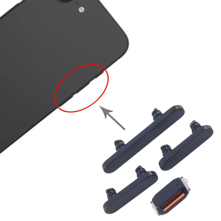 For iPhone 16e Power Button and Volume Control Button (Black)