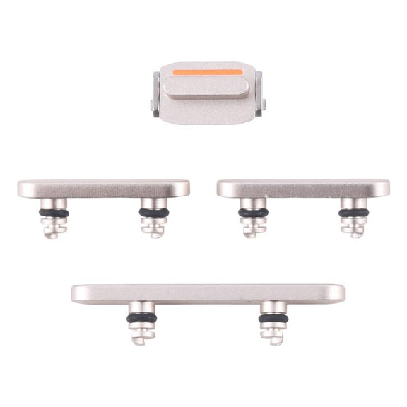 For iPhone 16e Power Button and Volume Control Button (Silver)