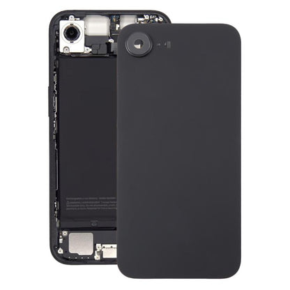 For iPhone 16e Glass Battery Back Cover with Camera Lens Cover(Black) - free shipping - PMC Jewellery - Order now!