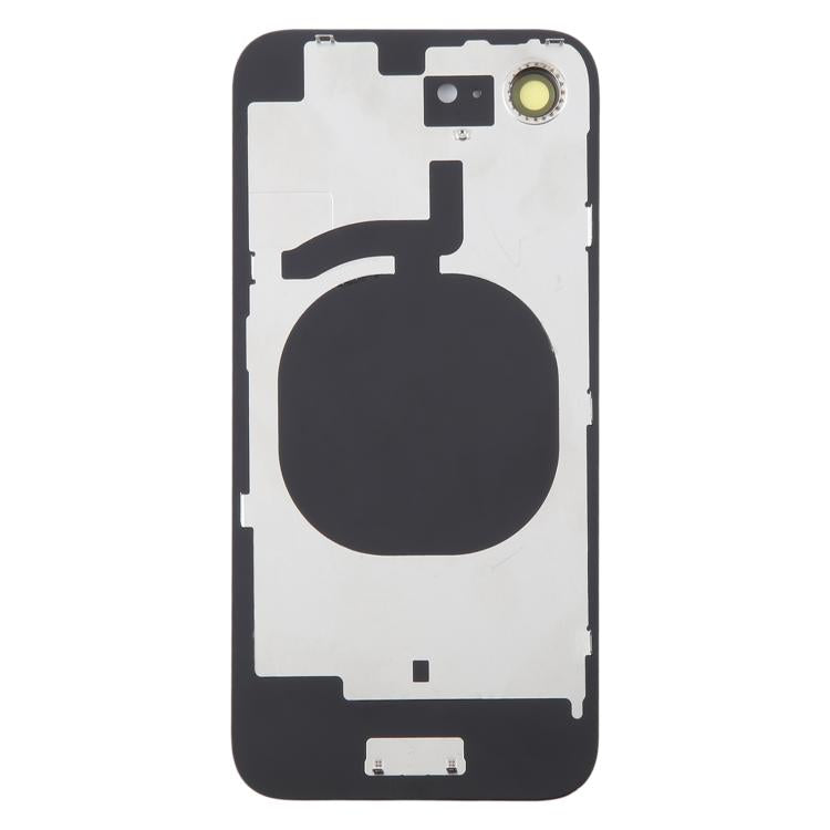 For iPhone 16e Glass Battery Back Cover with Camera Lens Cover(Black) - free shipping - PMC Jewellery - Order now!