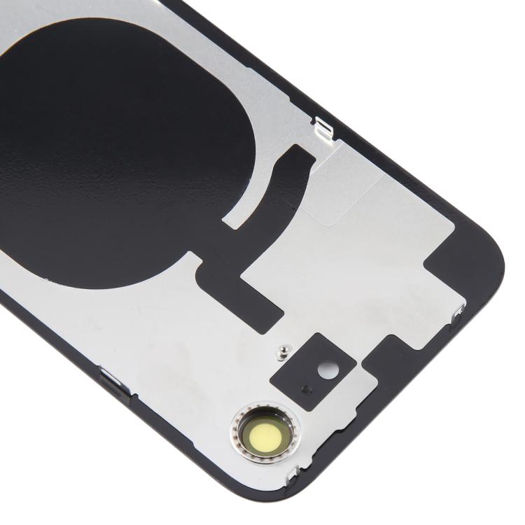 For iPhone 16e Glass Battery Back Cover with Camera Lens Cover(Black) - free shipping - PMC Jewellery - Order now!