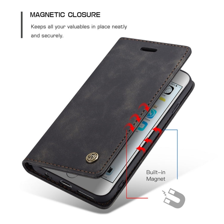 CaseMe-013 Multifunctional Retro Frosted Horizontal Flip Leather Case for iPhone 6 Plus / 6s Plus, with Card Slot & Holder & Wallet(Black) - More iPhone Cases by CaseMe | Online Shopping South Africa | PMC Jewellery | Buy Now Pay Later Mobicred