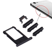 4 in 1 for iPhone 6s (Card Tray + Volume Control Key + Power Button + Mute Switch Vibrator Key)(Black)