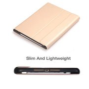 Detachable Bluetooth Keyboard + Horizontal Flip Leather Tablet Case with Holder & Pencil Holder for iPad Pro 9.7 inch, iPad Air, iPad Air 2, iPad 9.7 inch (2017), iPad 9.7 inch (2018) (Gold)