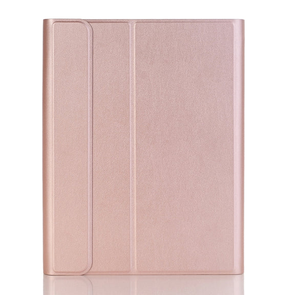 Detachable Bluetooth Keyboard + Horizontal Flip Leather Tablet Case with Holder & Pencil Holder for iPad Pro 9.7 inch, iPad Air, iPad Air 2, iPad 9.7 inch (2017), iPad 9.7 inch (2018) (Rose Gold)