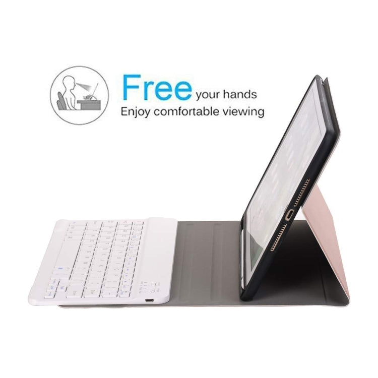 Detachable Bluetooth Keyboard + Horizontal Flip Leather Tablet Case with Holder & Pencil Holder for iPad Pro 9.7 inch, iPad Air, iPad Air 2, iPad 9.7 inch (2017), iPad 9.7 inch (2018) (Rose Gold) - For iPad Pro by PMC TechLife | Online Shopping South Africa | PMC TechLife
