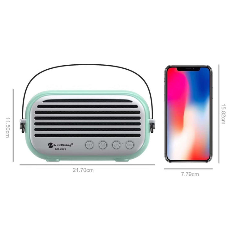 NewRixing NR-3000 Stylish Household Bluetooth Speaker with Hands-free Call Function, Support TF Card & USB & FM & AUX(Black) - free shipping - PMC Jewellery - Order now!