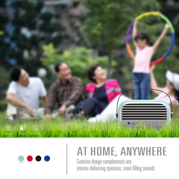 NewRixing NR-3000 Stylish Household Bluetooth Speaker with Hands-free Call Function, Support TF Card & USB & FM & AUX(Black) - free shipping - PMC Jewellery - Order now!