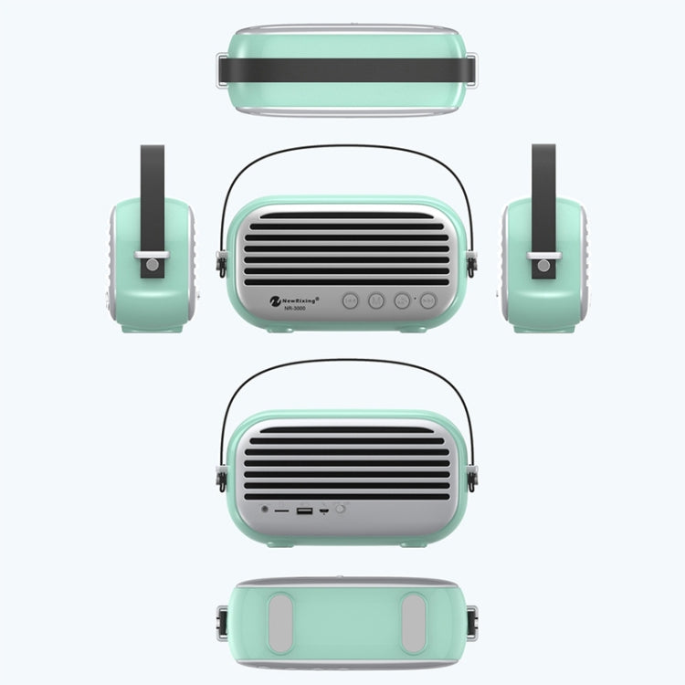 New Rixing NR-3000 Stylish Household Bluetooth Speaker with Hands-free Call Function, Support TF Card & USB & FM & AUX(Dark Blue)