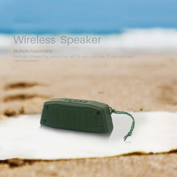 NewRixing NR-4019 Outdoor Portable Bluetooth Speaker with Hands-free Call Function, Support TF Card & USB & FM & AUX (Grey)