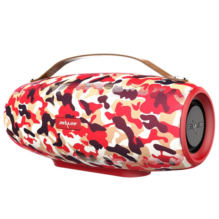 ZEALOT S27 Multifunctional Bass Wireless Bluetooth Speaker, Built-in Microphone, Support Bluetooth Call & AUX & TF Card & 1x93mm + 2x66mm Speakers(Camouflage Red) - free shipping - PMC Jewellery - Order now!