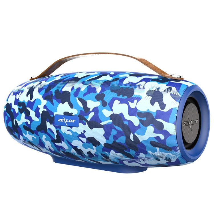 ZEALOT S27 Multifunctional Bass Wireless Bluetooth Speaker, Built-in Microphone, Support Bluetooth Call & AUX & TF Card & 1x93mm + 2x66mm Speakers(Camouflage Blue) - free shipping - PMC Jewellery - Order now!
