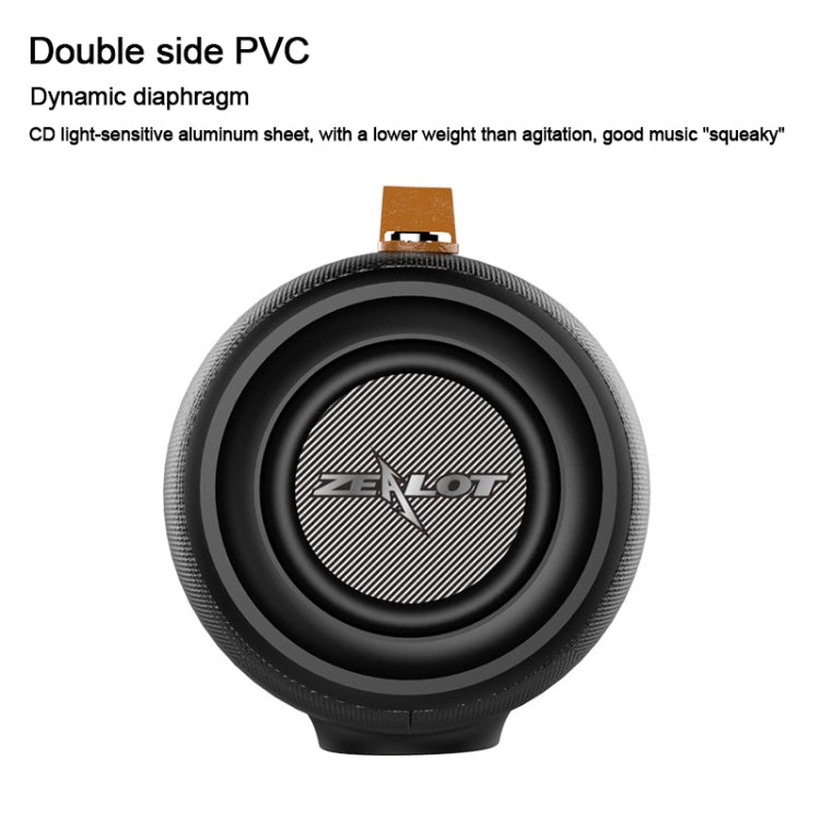 ZEALOT S27 Multifunctional Bass Wireless Bluetooth Speaker, Built-in Microphone, Support Bluetooth Call & AUX & TF Card & 1x93mm + 2x66mm Speakers(Camouflage Blue)
